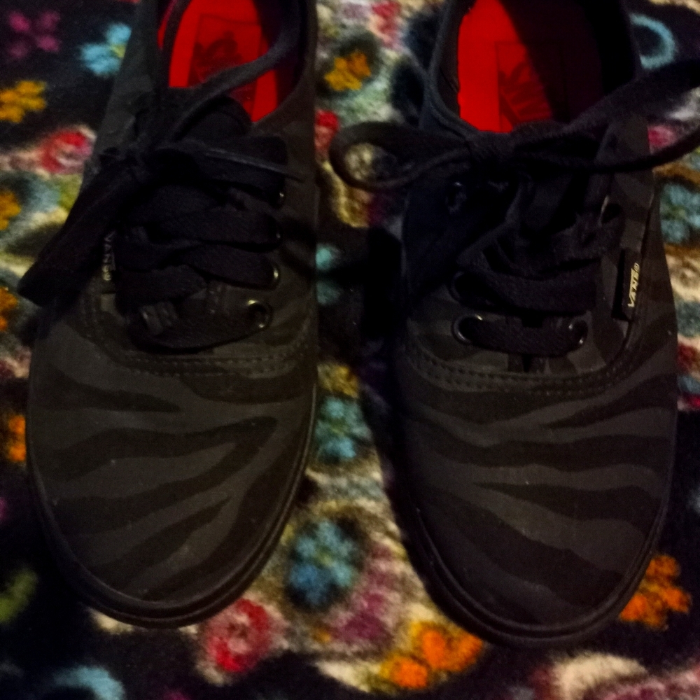 Vans zebra stripe shoes